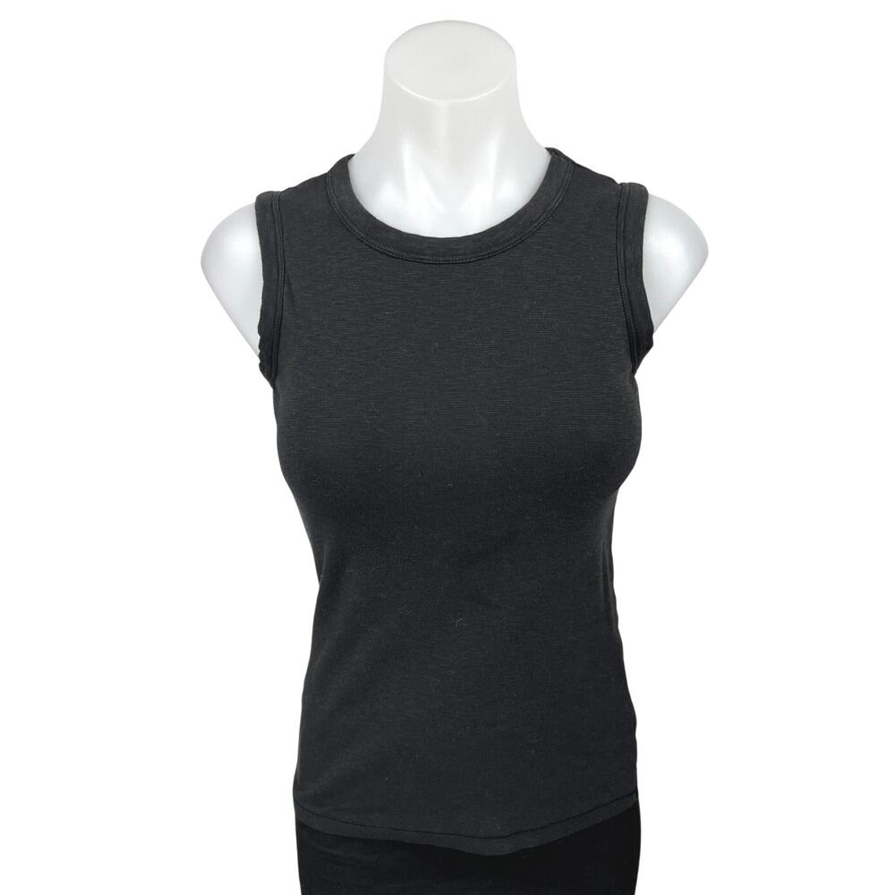 Rachel Zoe Black Layering Base Layer Sleeveless Muscle Tee Tank Top Size XS